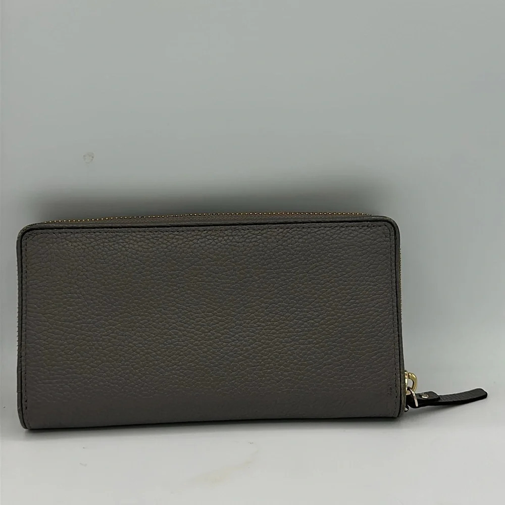 Kate Spade Gray pebbled Leather Brigitta Mulberry Street Long Wallet - Picture 2 of 8